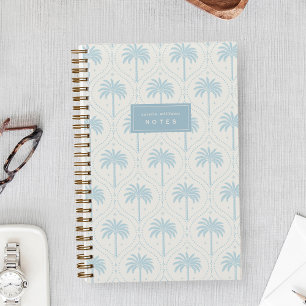 Ivory Sky Palm Trellis Personalized Notebook