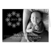 Ivory Snowflake Wreath Holiday Photo Card (Front Horizontal)