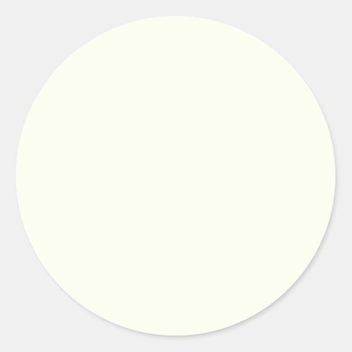 Ivory Solid Color Classic Round Sticker