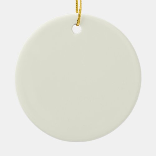 Ivory Solid Color Customize It Ceramic Ornament