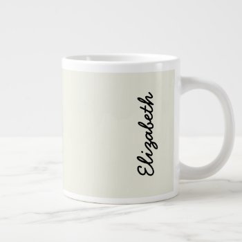 Ivory Solid Color Customize It Giant Coffee Mug by SimplyColor at Zazzle