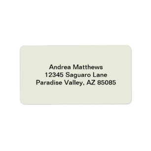 Ivory Solid Color Customize It Label