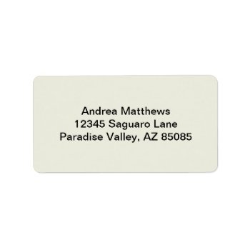 Ivory Solid Color Customize It Label by SimplyColor at Zazzle