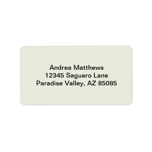 Ivory Solid Color Customize It Label