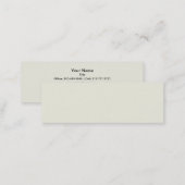 Ivory Solid Color Customize It Mini Business Card (Front/Back)