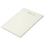 Ivory Solid Color Customize It Notepad at Zazzle