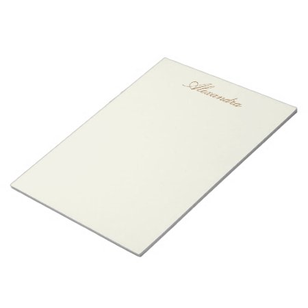 Ivory Solid Color Customize It Notepad