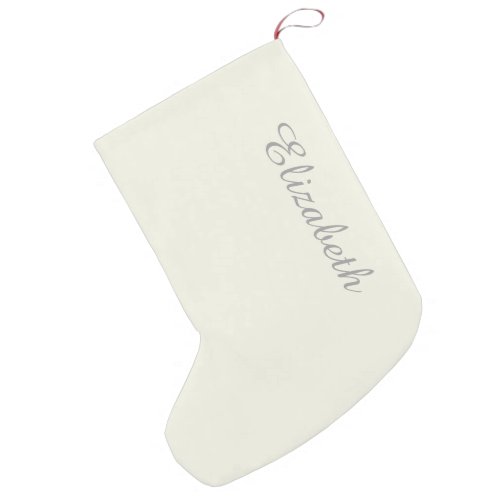 Ivory Solid Color Customize It Small Christmas Stocking