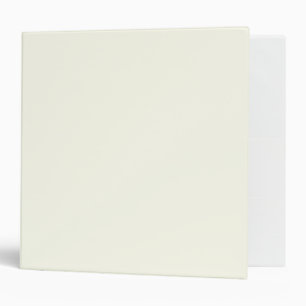 Ivory Solid Color Minimalist 3 Ring Binder