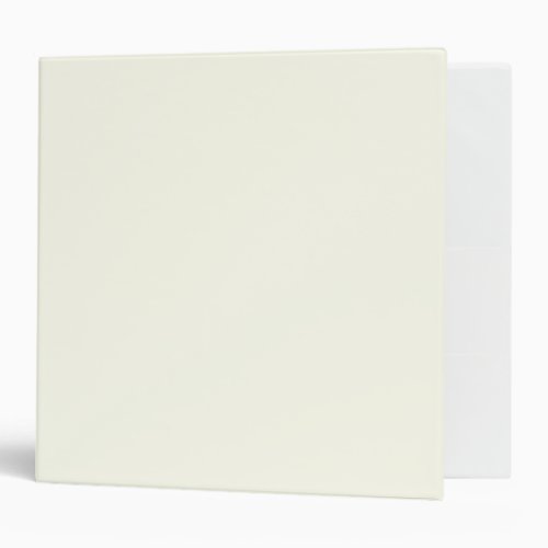 Ivory Solid Color Minimalist 3 Ring Binder