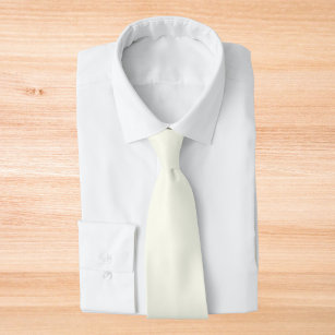 Ivory Solid Color Neck Tie
