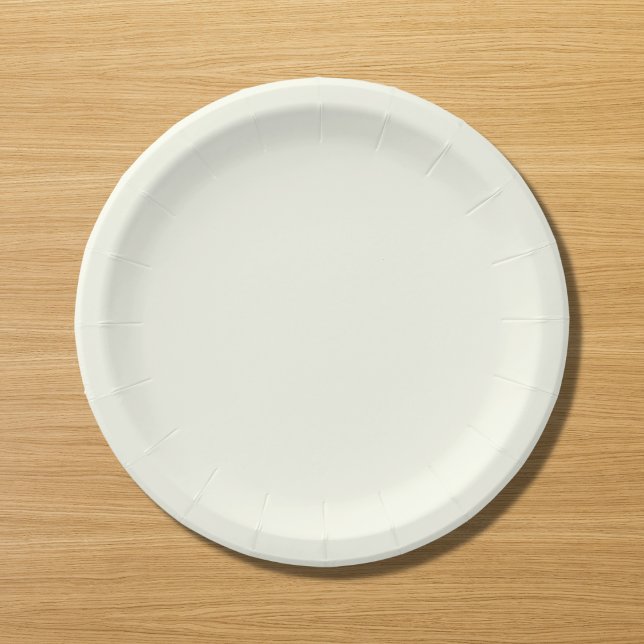Ivory Solid Color Paper Plates (Creator Uploaded)
