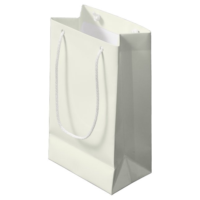 Ivory Solid Color Small Gift Bag (Front Angled)