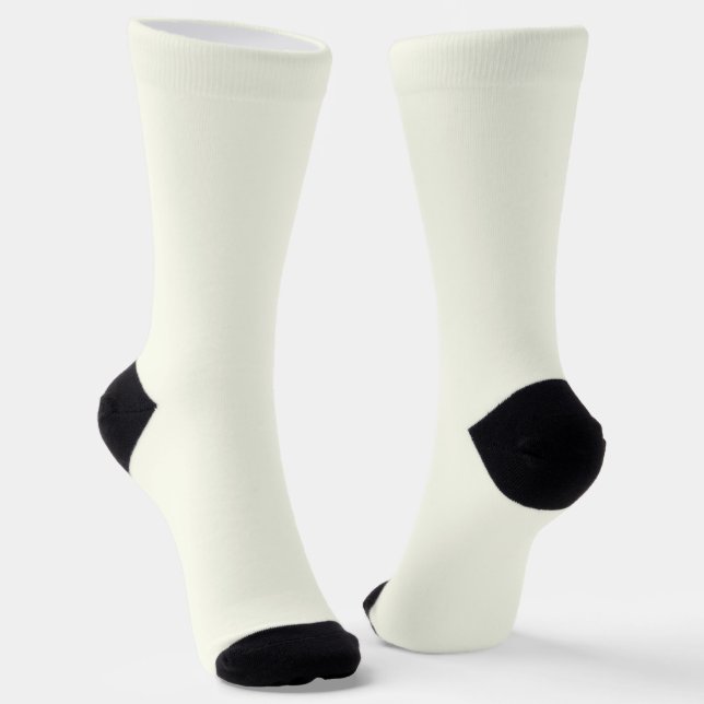 Ivory Solid Color Socks (Angled)