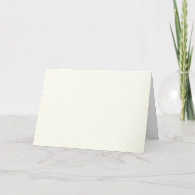 Ivory Solid Color Thank You Card (Front)