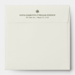 Ivory Square Minimalist Wedding Envelope