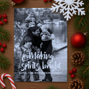 Ivory Starry Making Spirits Bright Holiday Photo