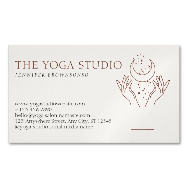 Ivory Stars Energy Healing Reiki Master Business Card Magnet (Front)