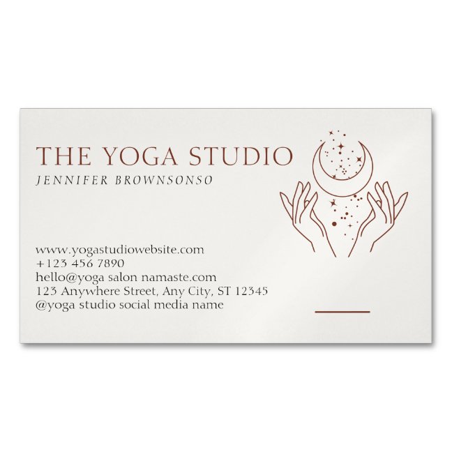 Ivory Stars Energy Healing Reiki Master Business Card Magnet