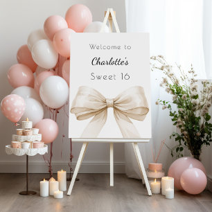 Ivory Sweet 16 welcome Foam Board