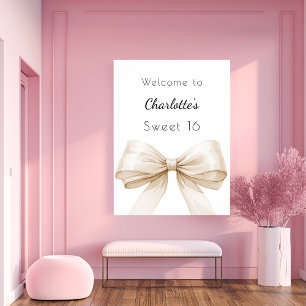 Ivory Sweet 16 welcome Poster