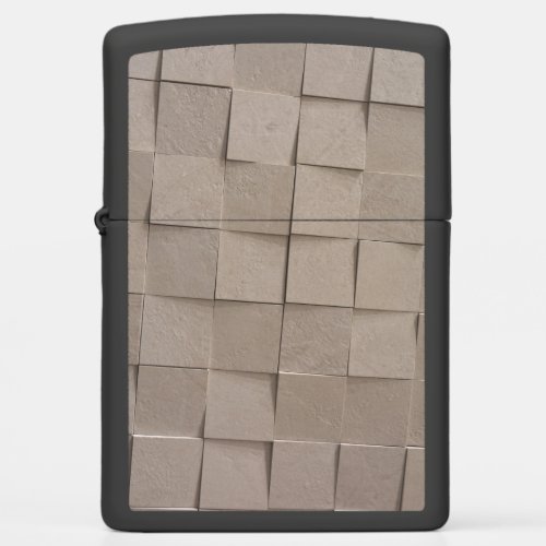 Ivory tan sand beige tile square pattern zippo lighter