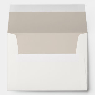 Ivory & Taupe Plain Duo Color Wedding Envelope