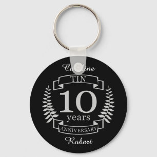 Ivory Traditional wedding anniversary 10 years Keychain