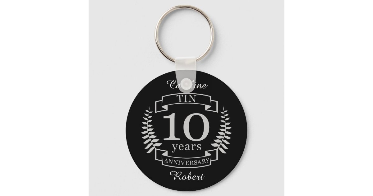 Ivory Keychain Ivory Traditional wedding anniversary 10 years Keychain | Zazzle