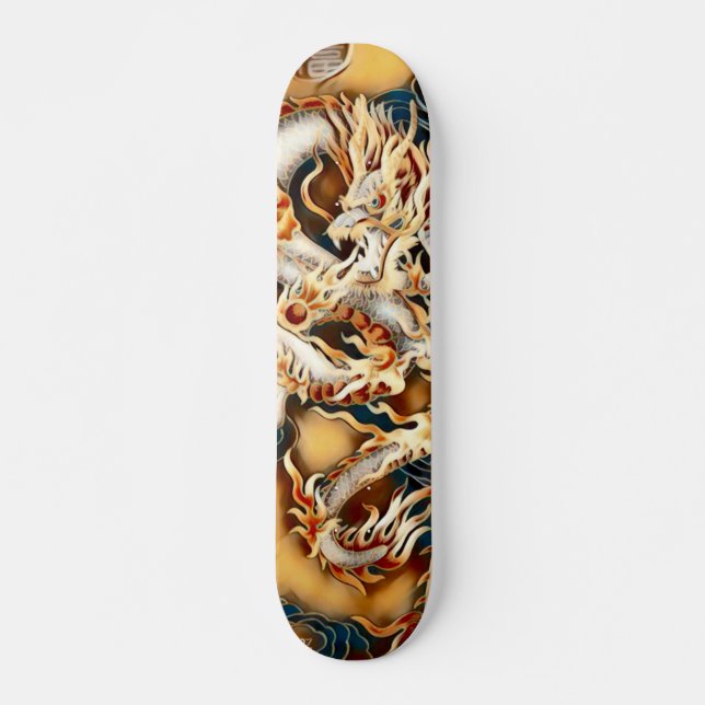 Ivory Tribal Dragon Element Custom Pro Park Board (Front)