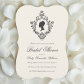 Ivory Vintage Regency Lady in Crest Bridal Shower Invitation