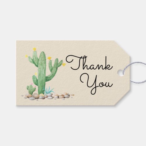Ivory Watercolor Cactus Gift Tags