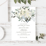 Ivory Watercolor Floral Wedding Invitation<br><div class="desc">Ivory Watercolor Floral Wedding Invitation</div>