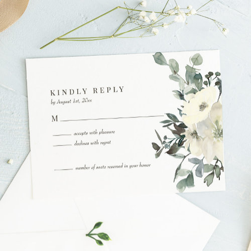 Ivory Watercolor Floral Wedding