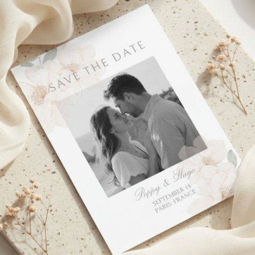 Ivory | Watercolor Floral Wedding Save the Date