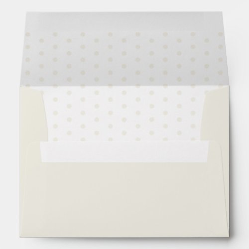 Ivory Wedding Classic Polka Dot Lined Envelope