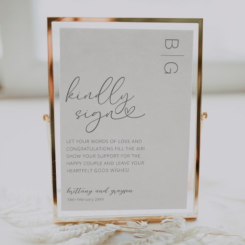 Ivory Wedding Guestbook Sign