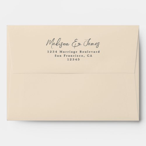 Ivory Wedding Return Address Envelope