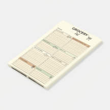 Ivory Weekly Grocery List -