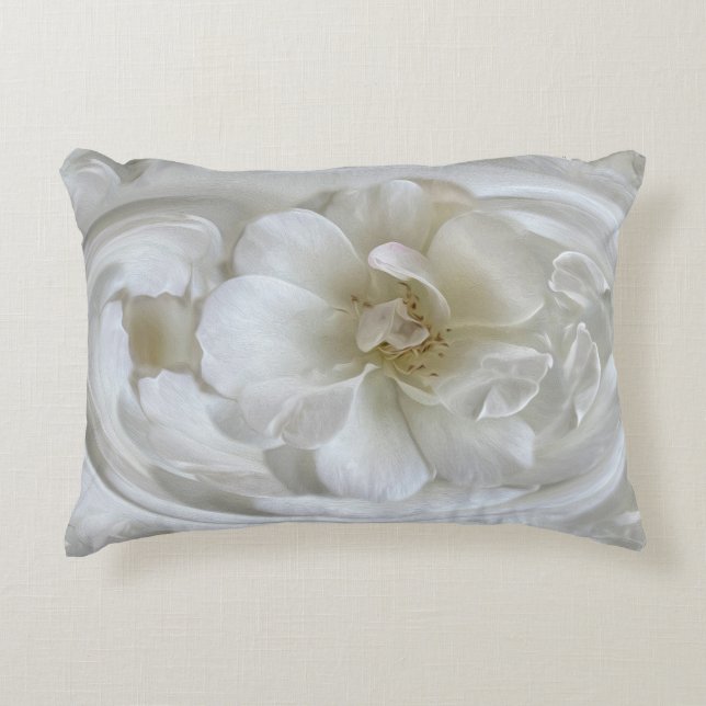 Ivory white accent pillow (Front)