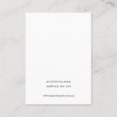 IVORY WHITE CERAMIC TEXTURE EARRING DISPLAY LOGO BUSINESS CARD (Back)
