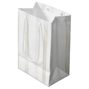 Ivory White Cream Wedding Medium Gift Bag