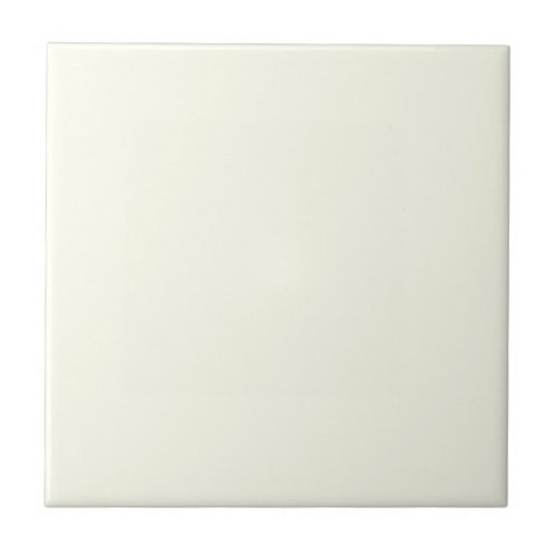 Ivory White FFFFF0 Color With Option to Add Image Ceramic Tile