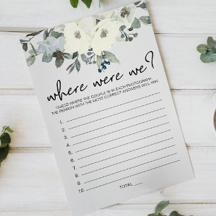 Ivory White Floral Game Where Were We Flyer