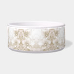 Ivory White Flowers Ceramic Pet Bowl<br><div class="desc">Beautiful Ivory White Flowers Ceramic Pet Bowl</div>