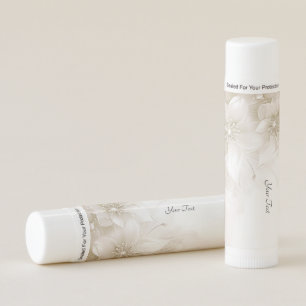 Ivory White Flowers Lip Balm