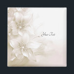 Ivory White Flowers Magnet<br><div class="desc">Beautiful Ivory White Flowers Magnet</div>