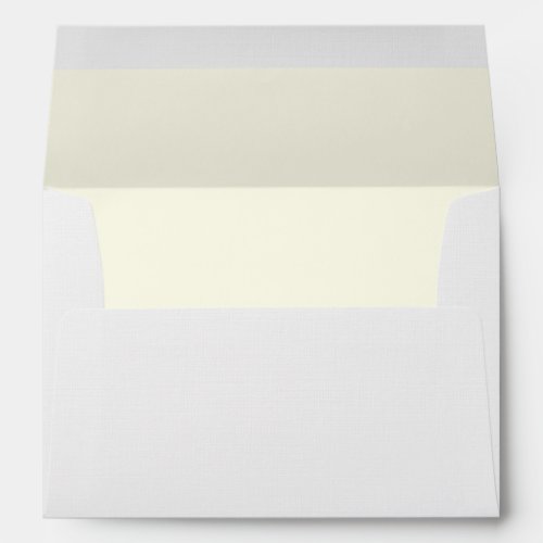 Ivory White Interior A7 Fine Linen Paper Envelope