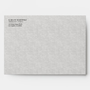 Ivory White Linen Immigration Attorney Envelope