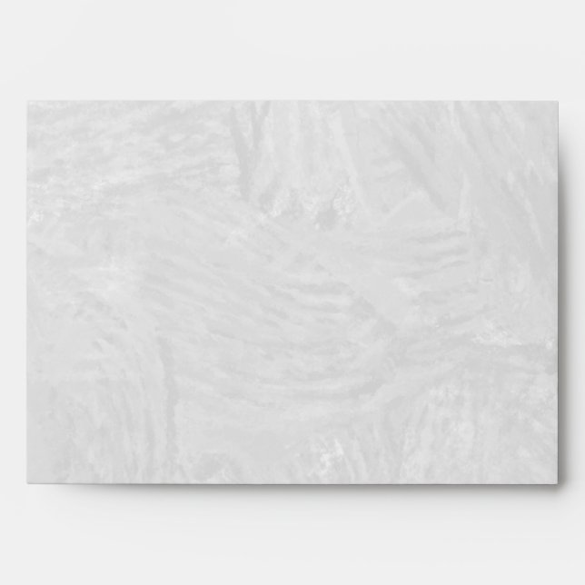Ivory White Neutral Paint Wedding  Envelope (Front)